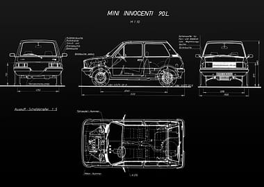 Patent Mini Car Black and