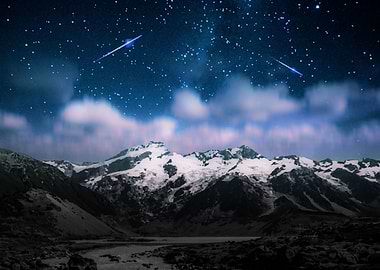 Falling Stars and Mountain