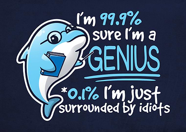 I'm 99.9% sure I'm a genius or I'm just surrounded