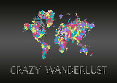 World Map CRAZY WANDERLUST