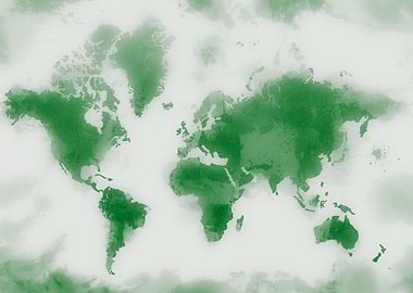 Green World Map