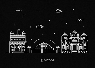 Bhopal Skyline Minimal