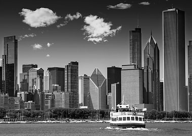 CHICAGO Skyline monochrome
