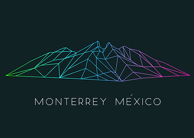 Famous Cerro de la Silla mountain of Monterrey Mex