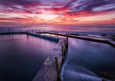 Sunrise at South Curl Curl Pool, Sydney
