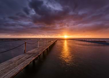 Sunrise at Narrabeen pool, Sydney