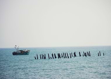 In the middle of the sea