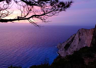 From the standing point in Zakynthos Island
