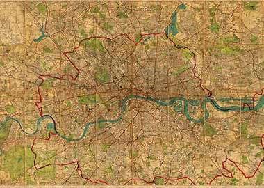 Map of London England 1899