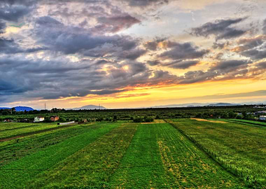 Breath taking sunset in the heart of Romania
