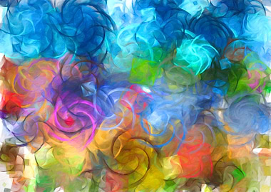 Colorful bright abstract swirls