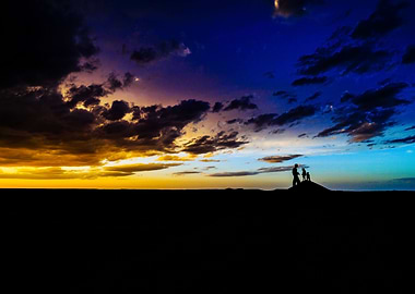 Sunset in the desert