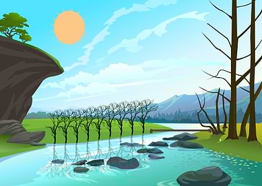 Nature Beauty Of River