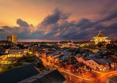 Kuching at Sunset