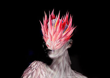 Tropical protea flower