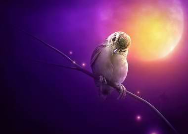 Bird Under Moonlight
