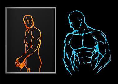 Man looking in the mirror