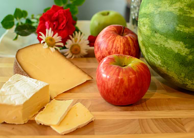 Cheese Plate with Apples and