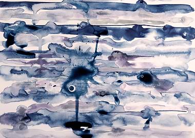 splash of ink and watercolor