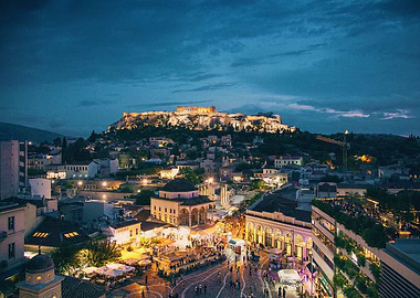Athens Greece at Dusk