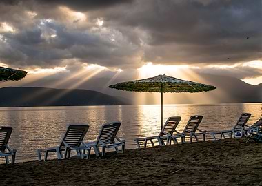 Sunset in Pretor,at Lake Prespa