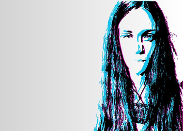 3D portrait of a Indian girl with amulet poster