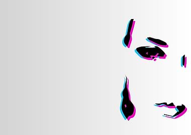 3D modern background with silhouette of a girl