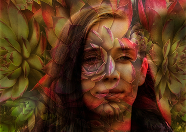 Sempervivum and the girl