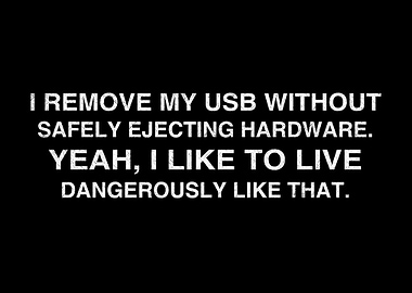 Ejecting USB dangerously