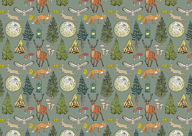 Forest adventure pattern