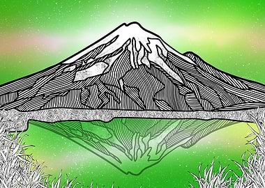 Mount Taranaki New Zealand Geometric