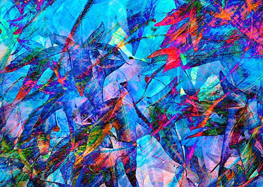 abstract maple leaf in sum