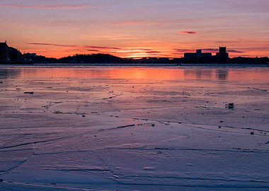 Icy Stockholm Sunset