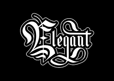 Elegant lettering Gothic (White Version)