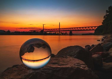 Sunset at River Rhine