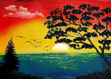 Summer Landscape painting