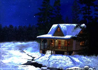 Wooden House Cold Winter