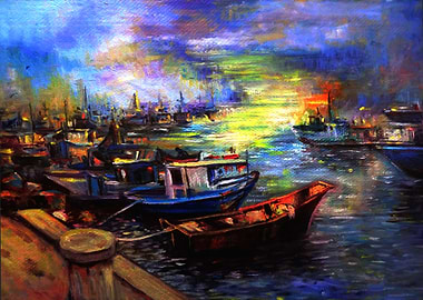 London River & Harbor XVIIIe century