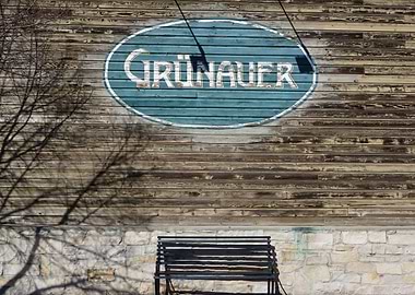 Wood Wall lonely Bench