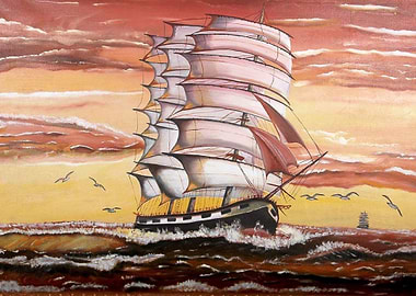 Old Sailing Ship Paintings