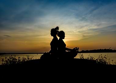 Black silhouette beautifu