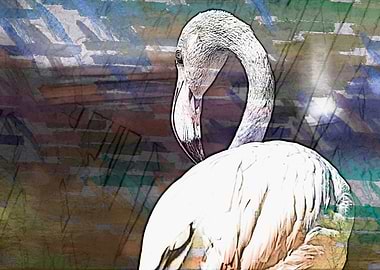 artistic flamingo