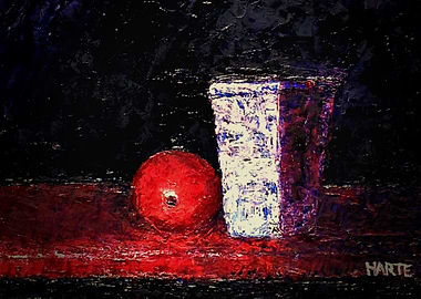Dark Series - Apple and Vase
