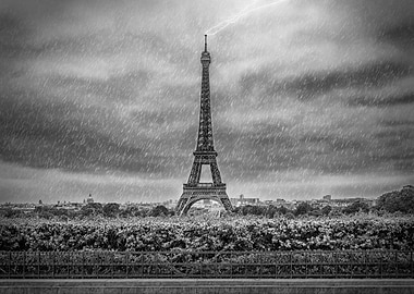 Eiffel Tower Thunderstorm