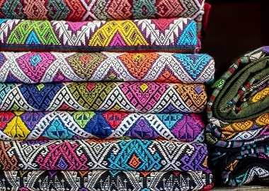 Handmade fabric pattern.