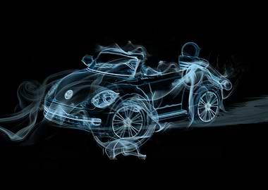 cabriolet blue smoke