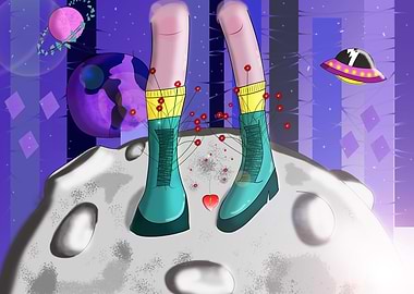 Footprint on the moon