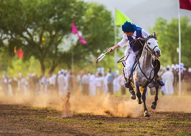 Tent pegging