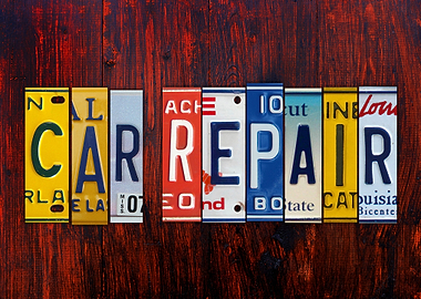 Car Repair Lettering Sign