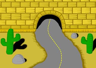 Cartoony Desert Tunnel